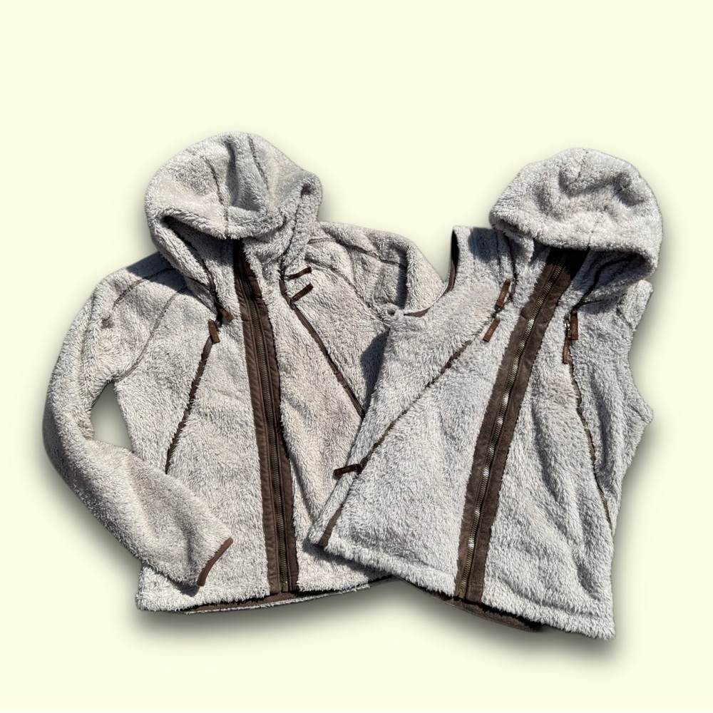 Kuhl Fleece and Vest Women’s Size M Full Zip Deep Pile Sherpa Hooded